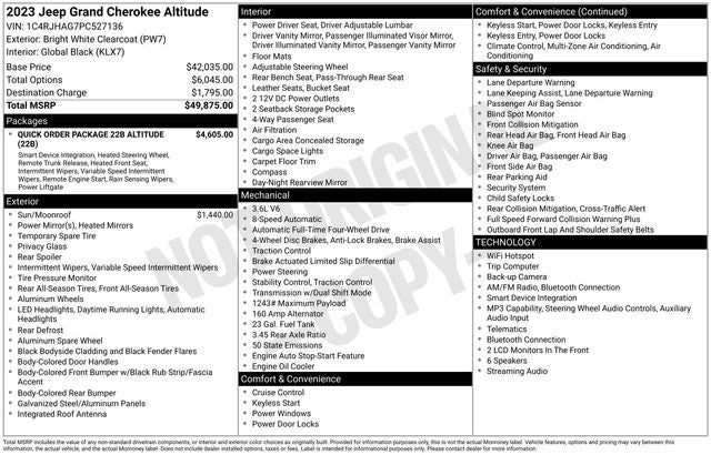 2023 Jeep Grand Cherokee Altitude X