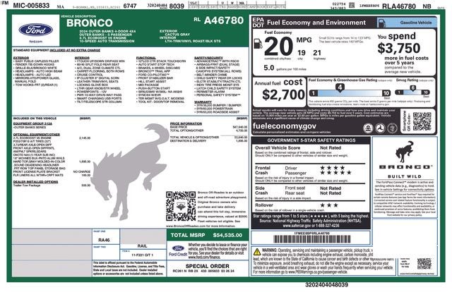 2024 Ford Bronco Outer Banks