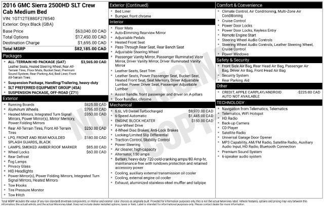2016 GMC Sierra 2500HD SLT