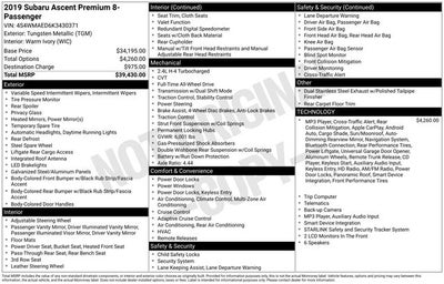 2019 Subaru Ascent Premium
