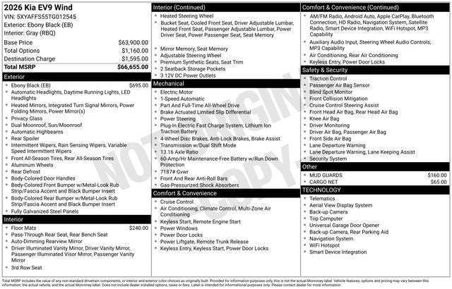 2026 Kia EV9 Wind