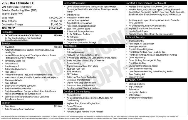 2025 Kia Telluride EX