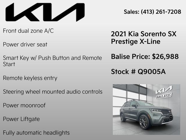 2021 Kia Sorento SX Prestige X-Line