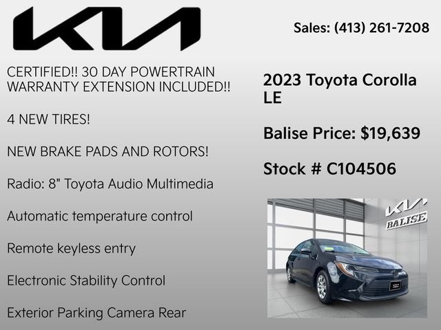 2023 Toyota Corolla LE
