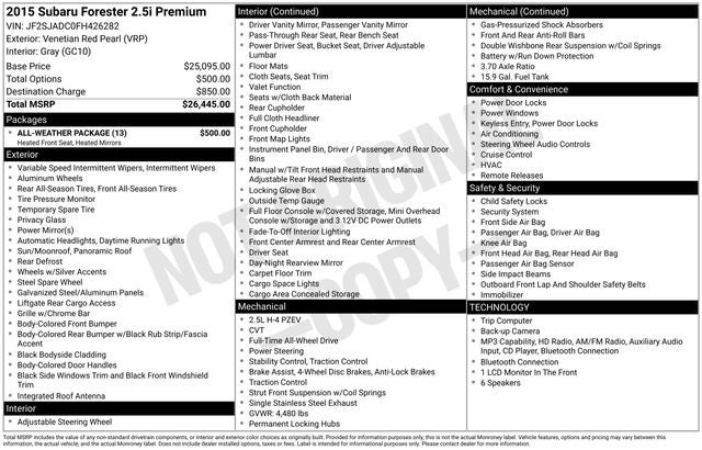2015 Subaru Forester 2.5i Premium