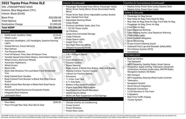 2022 Toyota Prius Prime XLE