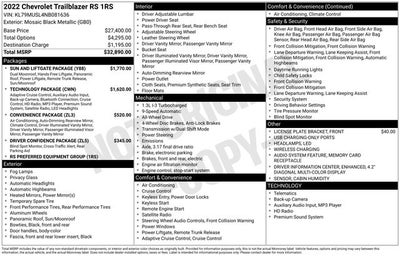 2022 Chevrolet TrailBlazer RS