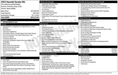 2023 Hyundai Sonata SEL