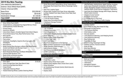 2019 Kia Niro Touring