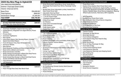 2025 Kia Niro Plug-In Hybrid EX