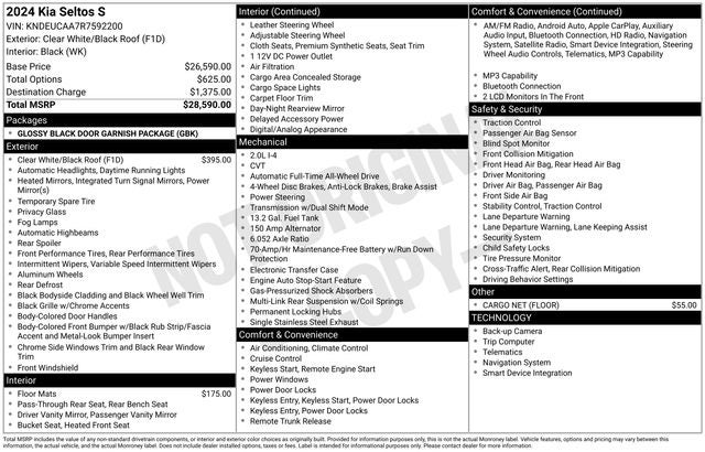 2024 Kia Seltos S