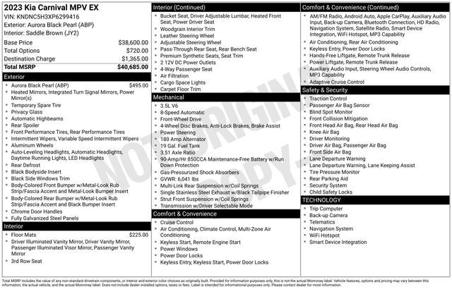 2023 Kia Carnival EX