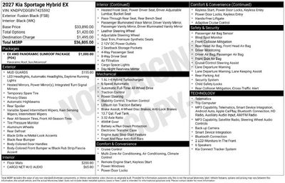 2027 Kia Sportage Hybrid EX