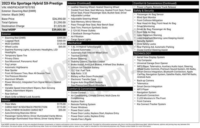 2023 Kia Sportage Hybrid SX-Prestige