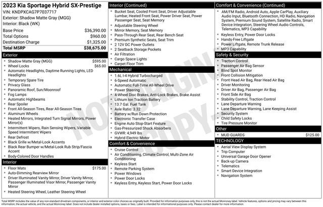 2023 Kia Sportage Hybrid SX-Prestige