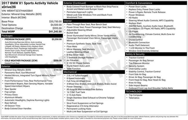 2017 BMW X1 xDrive28i