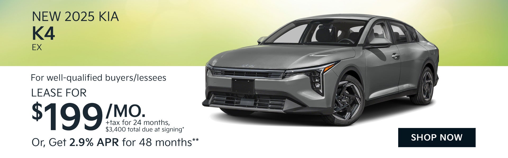 New 2025 Kia K4 EX