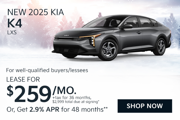 New 2025 Kia K4 LXS